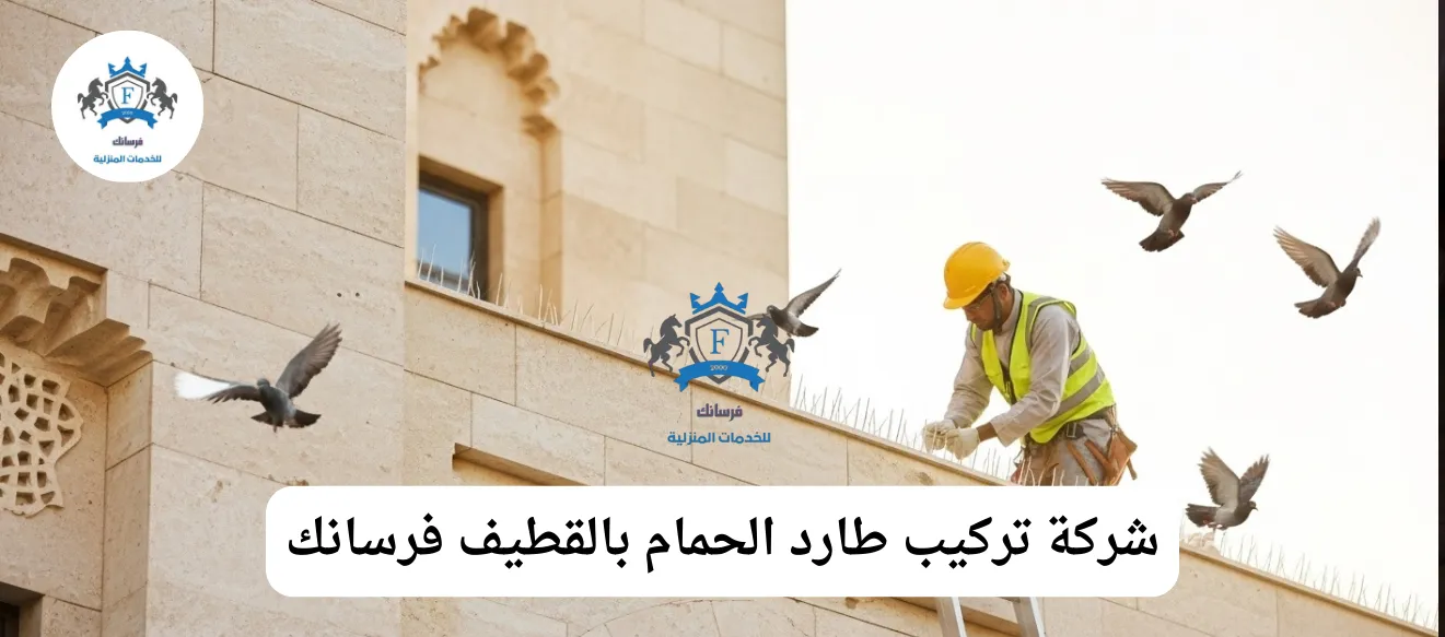فني محترف من فرسانك يقوم بتثبيت أشواك طاردة للحمام على سور منزل تراثي في القطيف